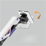 Powerton Ergo Strynx, polohovateľný držiak pre monitor, 24"- 57", bielo-čierny