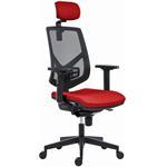Powerton Ergo Tina, kancelárske ergonomické kreslo, červené