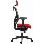 Powerton Ergo Tina, kancelárske ergonomické kreslo, červené