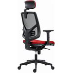 Powerton Ergo Tina, kancelárske ergonomické kreslo, červené