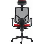 Powerton Ergo Tina, kancelárske ergonomické kreslo, červené