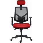 Powerton Ergo Tina, kancelárske ergonomické kreslo, červené