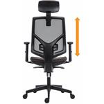 Powerton Ergo Tina, kancelárske ergonomické kreslo, čierne