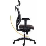 Powerton Ergo Tina, kancelárske ergonomické kreslo, čierne