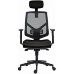 Powerton Ergo Tina, kancelárske ergonomické kreslo, čierne