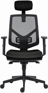 Powerton Ergo Tina, kancelárske ergonomické kreslo, čierne