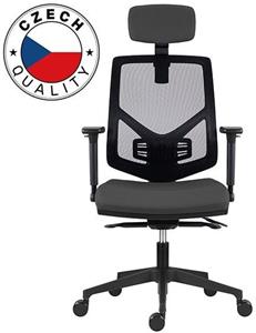 Powerton Ergo Tina, kancelárske ergonomické kreslo, sivé