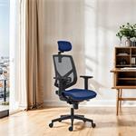 Powerton Ergo Tina, kancelárske ergonomické kreslo, tmavo-modré