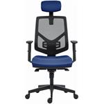 Powerton Ergo Tina, kancelárske ergonomické kreslo, tmavo-modré