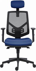 Powerton Ergo Tina, kancelárske ergonomické kreslo, tmavo-modré