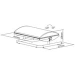 Powerton Ergo Uluna, podložka pod nohy, odnímateľný mäkký vankúš, čierna