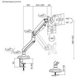 Powerton Ergo Vista polohovateľný držiak pre monitor, 17"- 32", čierny