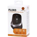 Powerton Life Flixo, bezdrôtová myš, čierno-strieborná