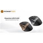 Powerton Life Flixo, bezdrôtová myš, čierno-strieborná