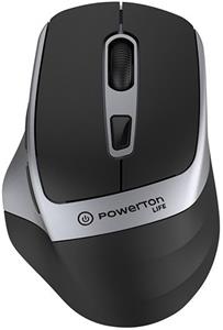 Powerton Life Flixo, bezdrôtová myš, čierno-strieborná