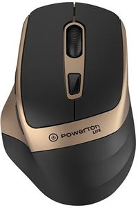 Powerton Life Flixo, bezdrôtová myš, čierno-zlatá