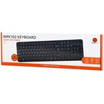 Powerton LIFE Slim, klávesnica, USB, US, čierna