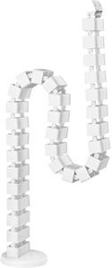 Powerton organizér káblov, husí krk, 1.3mm, pre výškovo nastaviteľné stoly, biely
