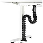 Powerton organizér káblov, husí krk, 1.3mm, pre výškovo nastaviteľné stoly, čierny