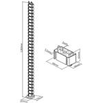 Powerton organizér káblov, husí krk, 1.3mm, pre výškovo nastaviteľné stoly, čierny