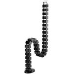 Powerton organizér káblov, husí krk, 1.3mm, pre výškovo nastaviteľné stoly, čierny