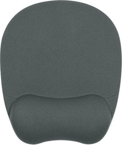 Powerton podložka pod myš, ergonomická, pamäťová pena, sivá