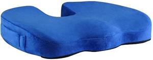 Powerton podsedák pod zadok, ergonomický, pamäťová pena, modrý