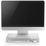 Powerton podstavec pod monitor, minimalistický, hliník, strieborný
