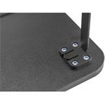 Powerton podstavec pod monitor, priestor pre klávesnicu, rýchla montáž, oceľ, drevotrieska, čierny