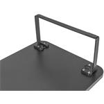 Powerton podstavec pod monitor, priestor pre klávesnicu, rýchla montáž, oceľ, drevotrieska, čierny