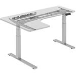 Powerton rám rohového stola, elektricky nastaviteľná výška, sivý
