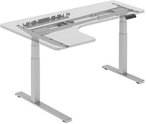 Powerton rám rohového stola, elektricky nastaviteľná výška, sivý