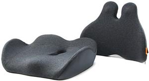Powerton set bedrovej opierky a podsedáka, ergonomický, pamäťová pena, antracitový