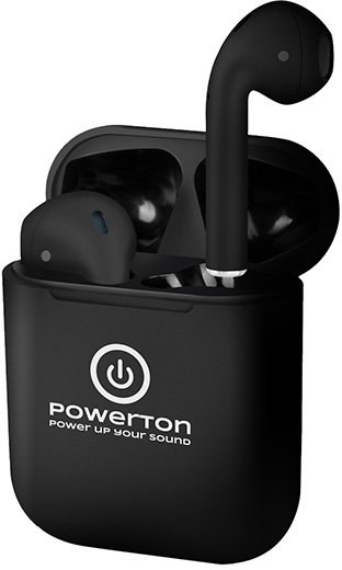 Powerton WPBTE01, bezdrôtové slúchadlá, čierne