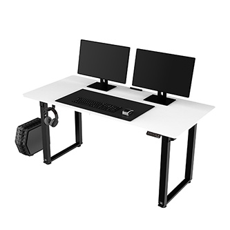 Pracovný stôl, elektricky nastaviteľná výška, 160x75 cm, 74-116 cm, UPLIFT, s XXL podložkou pod myš, ULTRADESK