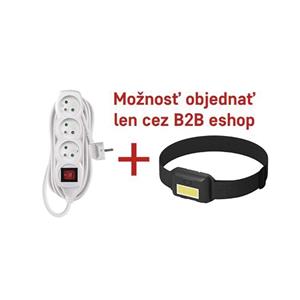Predlž. kábel 5 m / 3 zásuvky / s vypínačom + P3537 SET