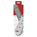 Predlžovací kábel 2 m / 3 zásuvky / s vypínačom / biely / 1×USB-A + 1×USB-C / 1,5 mm2