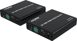 PremiumCord 8K@60Hz HDMI KVM extender s USB2.0 na 50m cez jeden kábel Cat6/6A