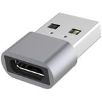 PremiumCord aluminium redukcia USB-A na USB-C M/F, sivá