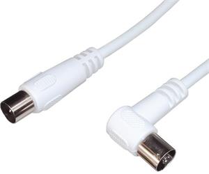 PremiumCord anténny kábel M / F konektor 90 ° 3,0m