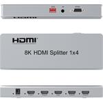 PremiumCord HDMI 2.1 splitter 1-4 porty, 8K@60Hz, 4K@120Hz, 1080p, HDR