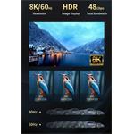 PremiumCord HDMI 2.1 Ultra High Speed optický kábel, 8K@60Hz, pozlátené konektory, 15,0m