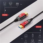 PremiumCord HDMI 2.1 Ultra High Speed optický kábel, 8K@60Hz, pozlátené konektory, 30,0m