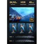 PremiumCord HDMI 2.1 Ultra High Speed optický kábel, 8K@60Hz, pozlátené konektory, 5,0m