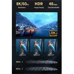 PremiumCord HDMI 2.1 Ultra High Speed optický kábel, 8K@60Hz, pozlátené konektory, 7,0m