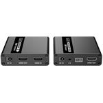 PremiumCord HDMI KVM extender 4K a FULL HD 1080p na 70m s prenosom USB