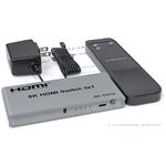 PremiumCord HDMI switch 3:1,8K pri 60 Hz, 4K pri 144 Hz, s diaľkovým ovládačom