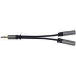 PremiumCord HQ káblová rozdvojka 3,5mm Jack Male - 2x Jack Female 15cm