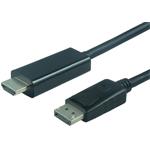 PremiumCord kábel DisplayPort 1.2 na HDMI 2.0 4K * 2K @ 60Hz M/M, prepojovací, 1,0m