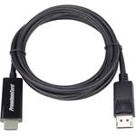 PremiumCord kábel DisplayPort 1.2 na HDMI 2.0 4K * 2K @ 60Hz M/M, prepojovací, 2,0m